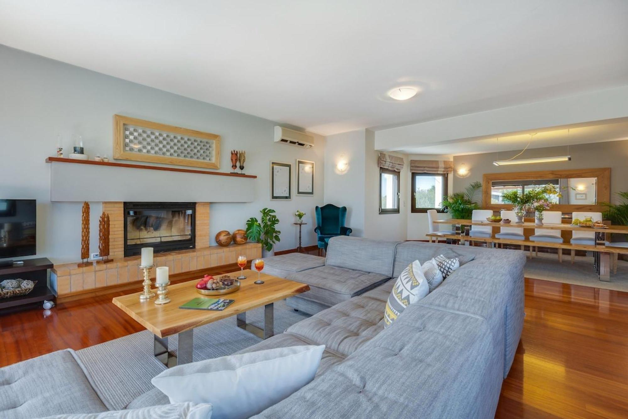 Villa Ampelaki - Premium Villa With Heated Pool Kounoupidhianá Екстериор снимка