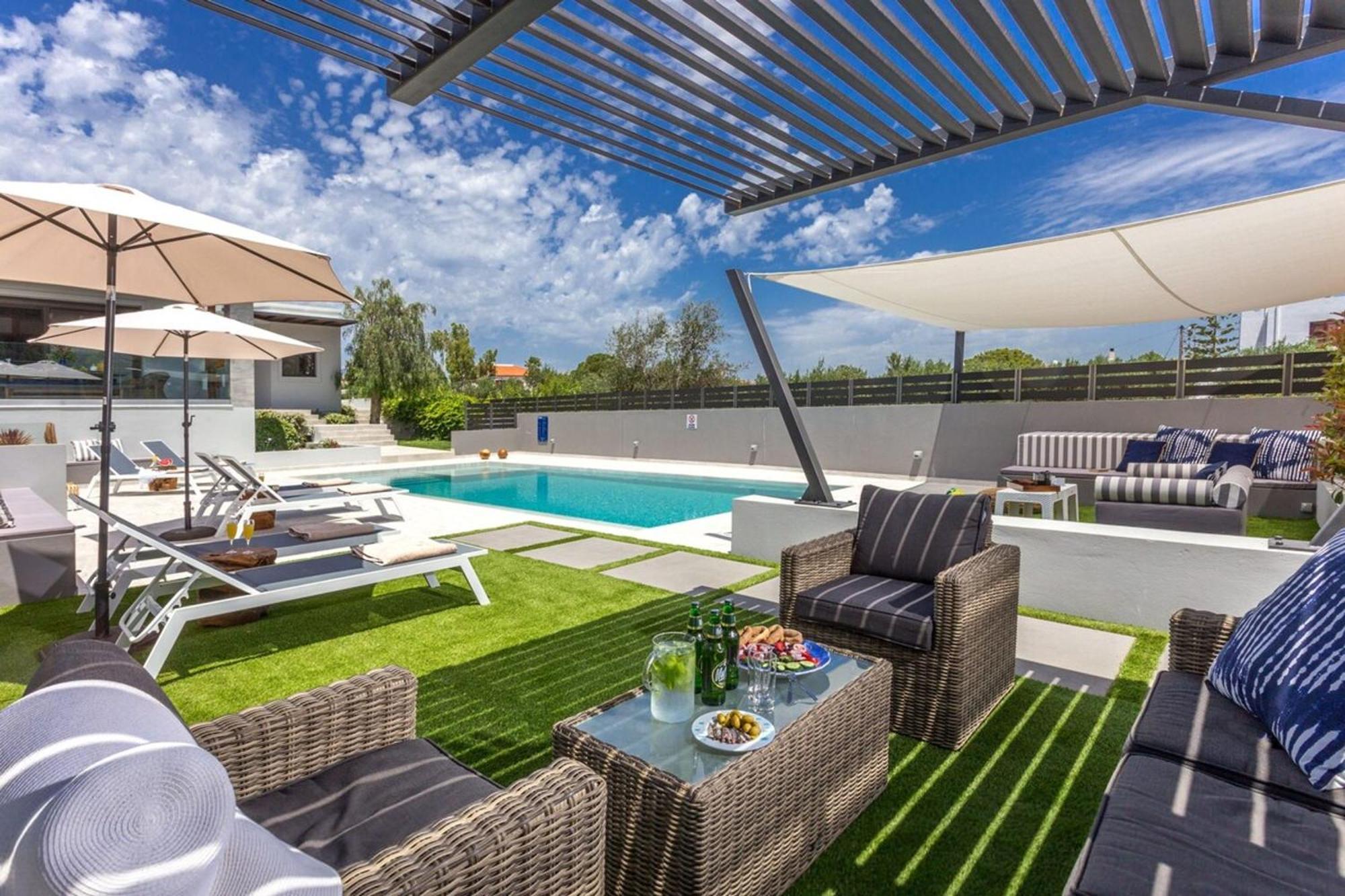 Villa Ampelaki - Premium Villa With Heated Pool Kounoupidhianá Екстериор снимка