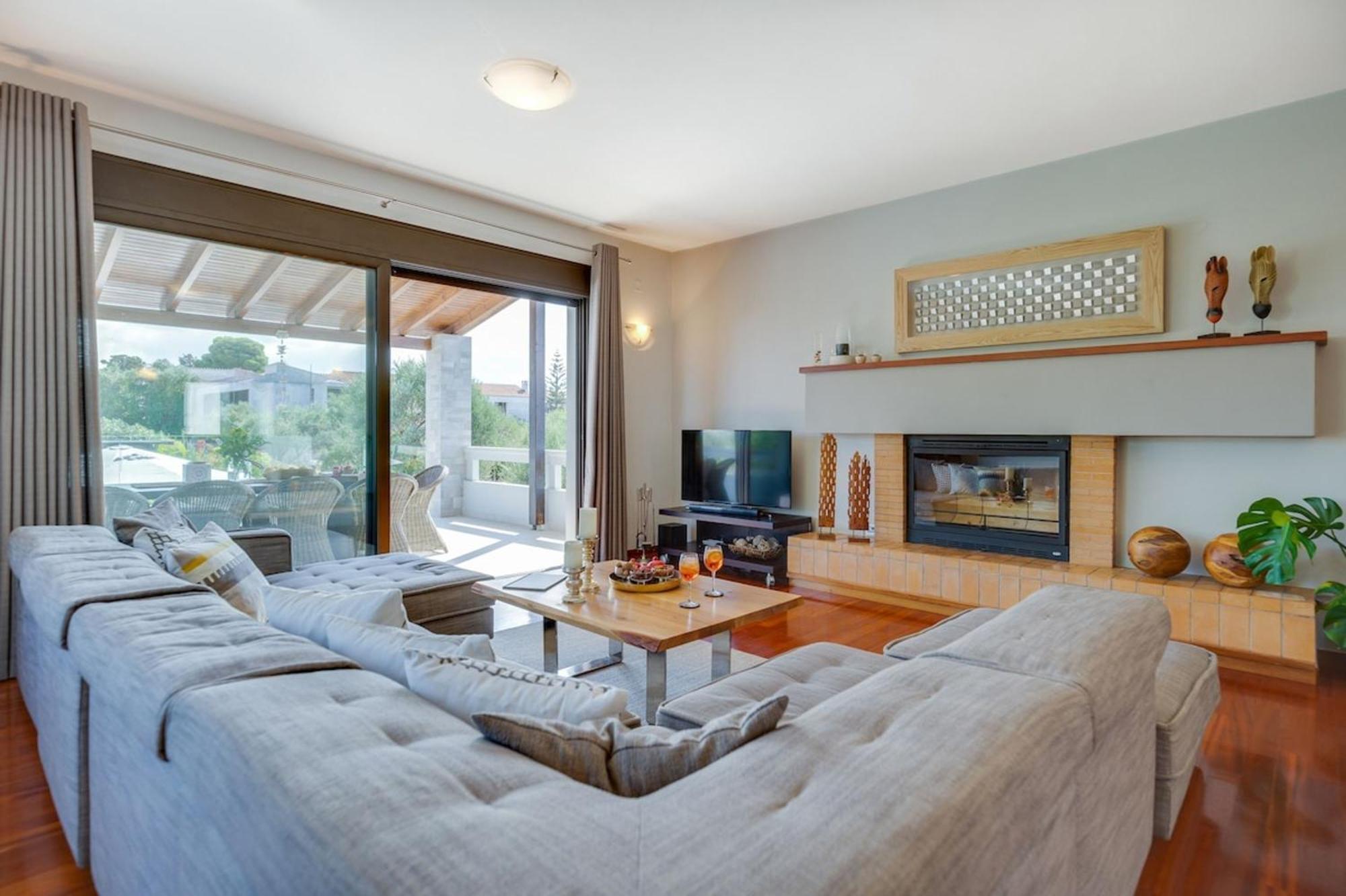 Villa Ampelaki - Premium Villa With Heated Pool Kounoupidhianá Екстериор снимка